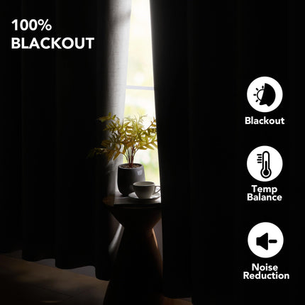 Blackout Thermal Insulated Curtains, 2 Panels