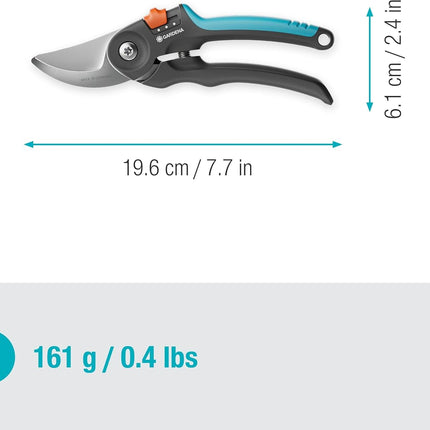 Gardena PremiumCut Flex Secateurs — Bypass, 24mm, PowerCoating