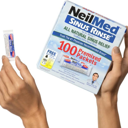 NeilMed Sinus Rinse All Natural Relief Premixed Refill Packets 100 Count (Pack of 1)