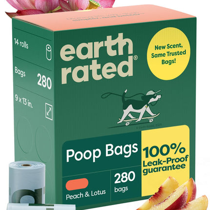 Earth Rated Dog Poop Bags on Refill Rolls, 270 Bags, Lavender