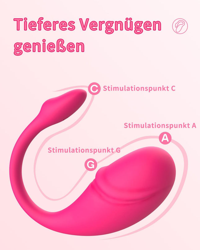 Remote Control Vibrator with App — Clitoris & G-Spot, Quiet, Pink