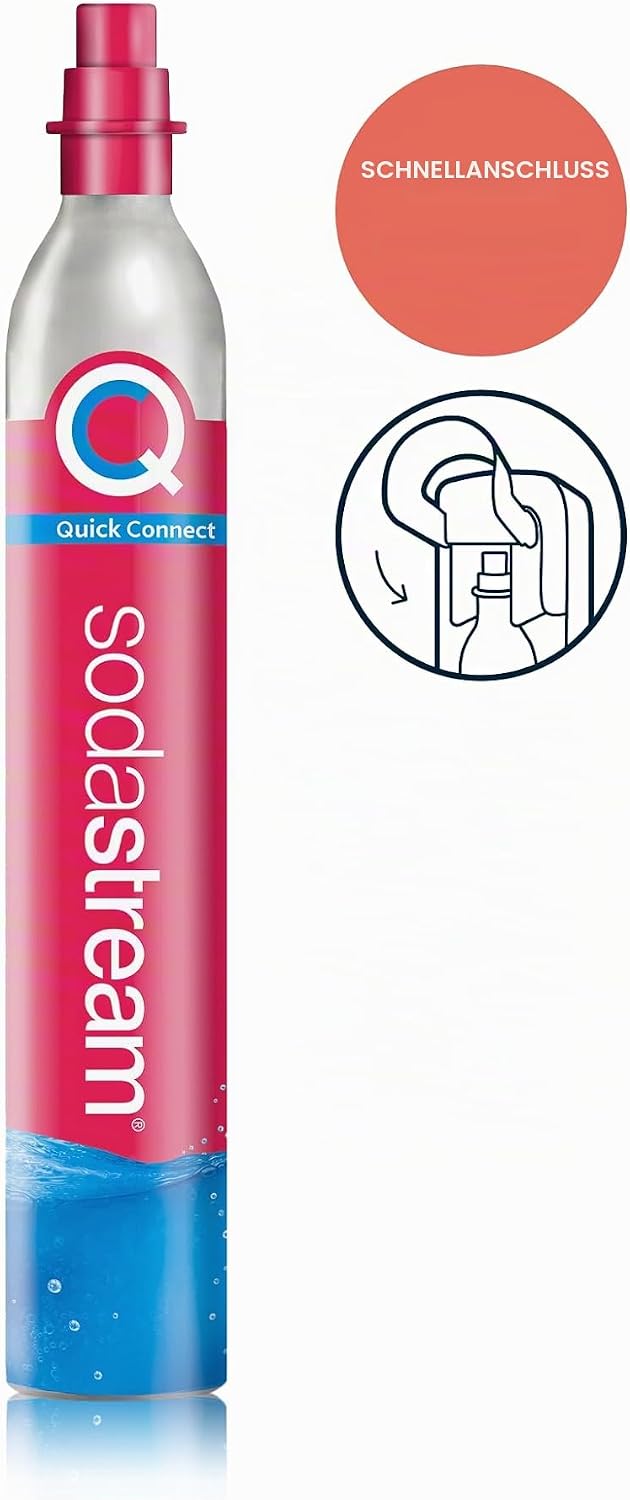 SodaStream Quick Connect CO2 Cylinder — Pink, 60L Reserve