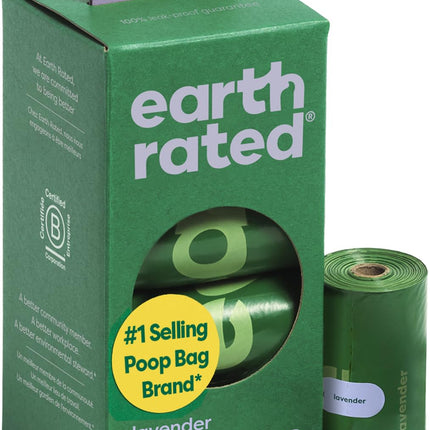 Earth Rated Dog Poop Bags on Refill Rolls, 270 Bags, Lavender