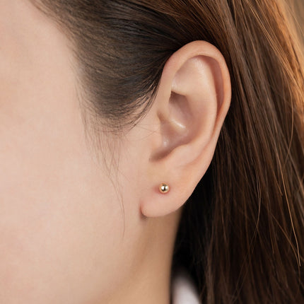 nanogold 14K Solid Gold Ball Piercing – Hypoallergenic & Baby Safe