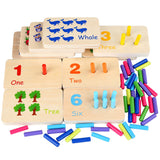 Montessori Wooden Sensory Learning Kit | Mathematics & Color Recognition Stick Game