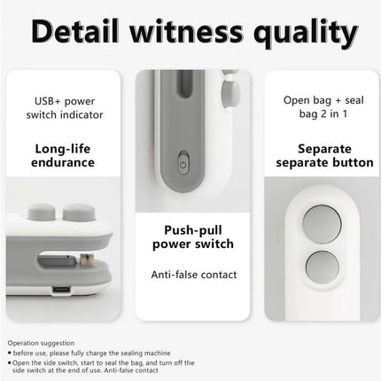 SealSync Mini Sealer | 2-in-1 USB Rechargeable Bag Sealer & Cutter