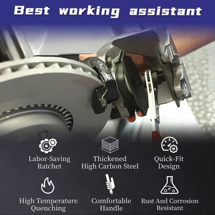BrakeForce Brake Caliper Piston Tool | 360° Ratchet Expander for Single, Dual & Quad Piston