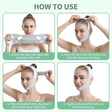 Face Lifting Mask -V Face Shaper for Double Chin & Jawline Tightening | Breathable, Non-Slip Facial Slimming Band for Home, Office Use (1 Pack)