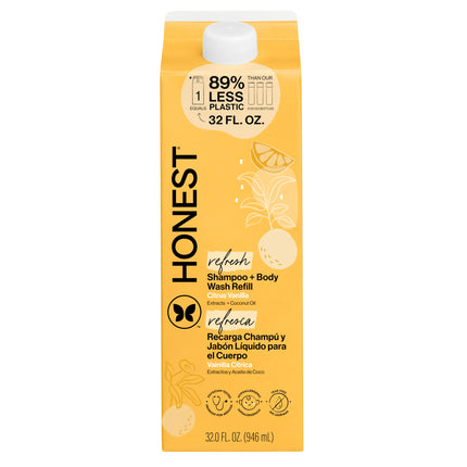 The Honest Company Shampoo & Body Wash, Tear-Free, Fragrance-Free, 18 fl oz