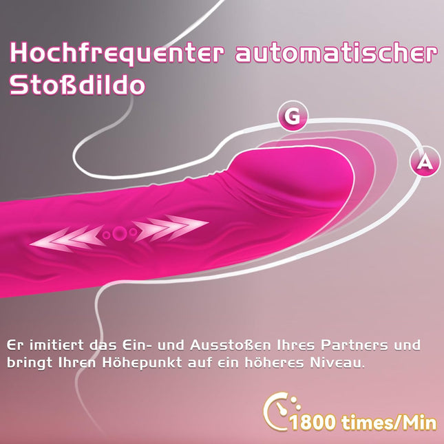 Budoli 2-in-1 Dildo Vibrator — Shock Function, 10 Modes, G-Spot