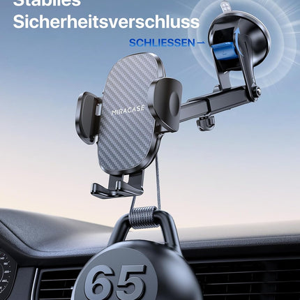 Miracase Car Phone Holder — 360° Rotatable, Suction Cup