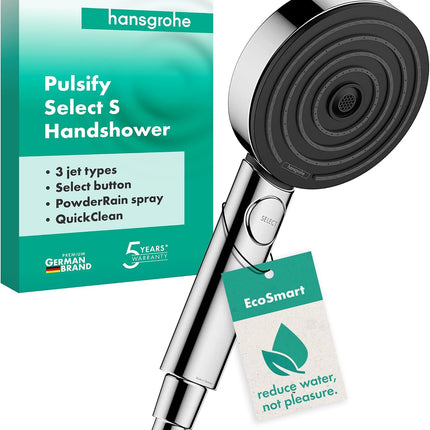 Hansgrohe Pulsify Select S Hand Shower 9L/min EcoSmart — Chrome
