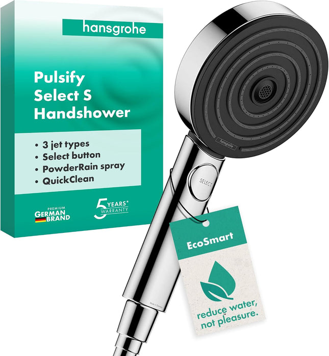 Hansgrohe Pulsify Select S Hand Shower 9L/min EcoSmart — Chrome