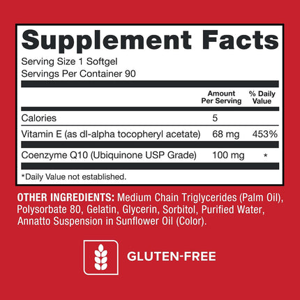 Qunol Ultra CoQ10 100mg, 3X Better Absorption, Antioxidant, 90 Softgels