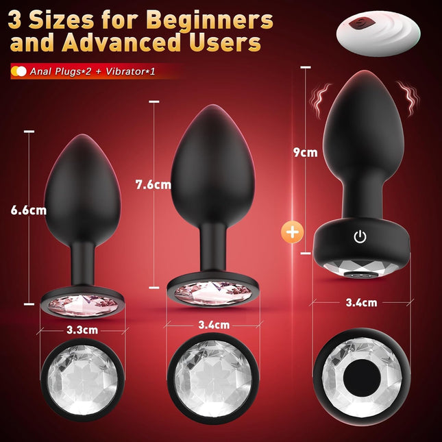 Tagnaff Butt Plug Set of 3 — Silicone, AI Vibration Control