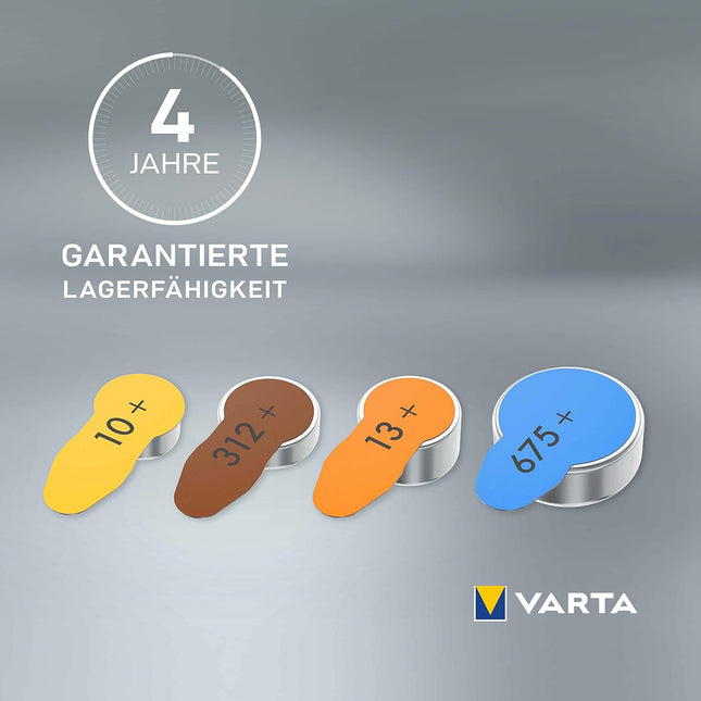 VARTA Hearing Aid Batteries Type 312 Brown — Pack of 60