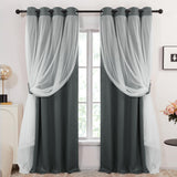 Double Layer Blackout & Sheer Curtains