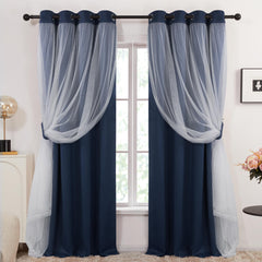Double Layer Blackout & Sheer Curtains