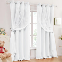 Double Layer Blackout & Sheer Curtains