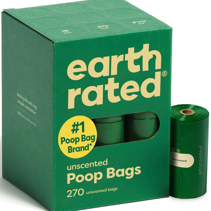 Earth Rated Dog Poop Bags on Refill Rolls, 270 Bags, Lavender