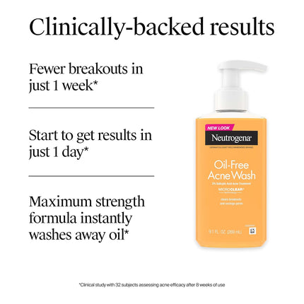 Neutrogena Oil Free Acne Face Wash, 9.1 fl. oz