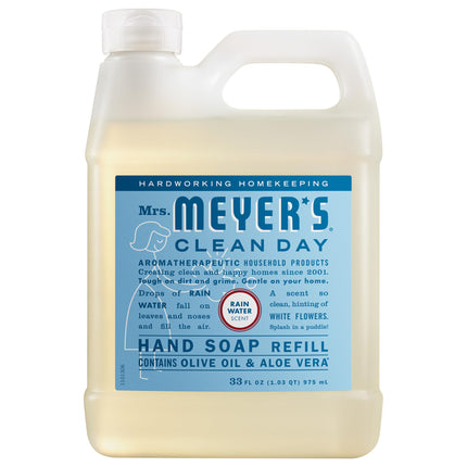 MRS. MEYER'S CLEAN DAY Hand Soap Refill, Lemon Verbena Scent, 33 Fl Oz Bottle