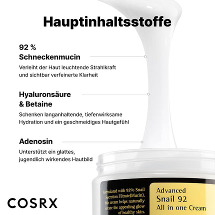COSRX Advanced Snail 92 All-in-One Cream — 100g