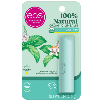 eos Natural Shea Lip Balm- Birthday Cake, All-Day Moisture, Shea Butter, Dry Lip Care, 0.14 oz