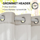 Sheer Grommet Curtains with Summer Flowers