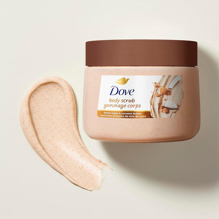 Dove Brown Sugar and Coconut Butter Body Scrub Exfoliates and Deeply 15 oz