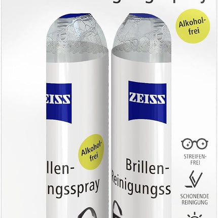 ZEISS Glasses Cleaning Spray Double Pack — 2 x 120 ml, Alcohol-Free