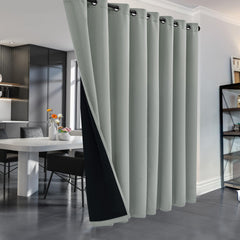 Double Layer Total Blackout Curtain, 1 Panel, White