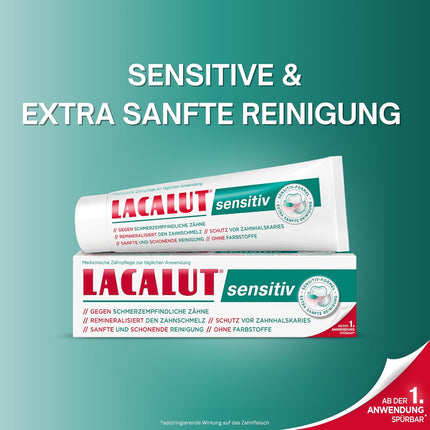 Lacalut Sensitive Toothpaste 75ml — Pain Relief, Gum Care