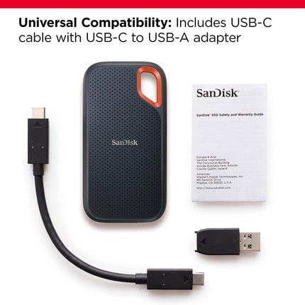 SanDisk Extreme Portable SSD 1TB — 1050MB/s, IP65, USB-C