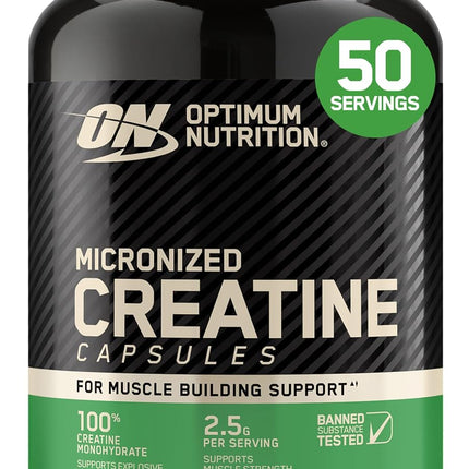 Optimum Nutrition Micronized Creatine Monohydrate Capsules, 100 Ct