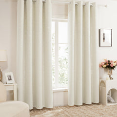 Thermal Blackout Curtains with Silver Foil Print