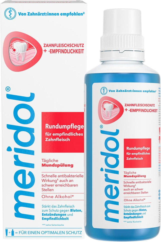 meridol Mundspülung Rundumpflege, bei Empfindlichkeit, 400 ml