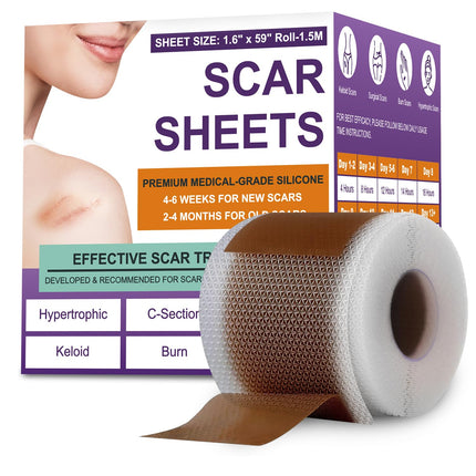Silicone Scar Sheets, Medical Grade Silicone Scar Tape for Old & New Scars