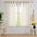 Linen Look Boho Semi-Sheer Curtains, 52x63 Inch, 2 Panels