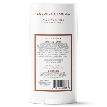 Native Deodorant Contains Naturally Derived Ingredients, 72 Hour Odor Control, Deodorant for Women and Men, Aluminum Free, Coconut & Vanilla 2.65oz
