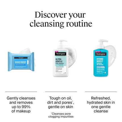 Neutrogena Makeup Remover Micellar Wipes, 2 Pack of 25 Ct