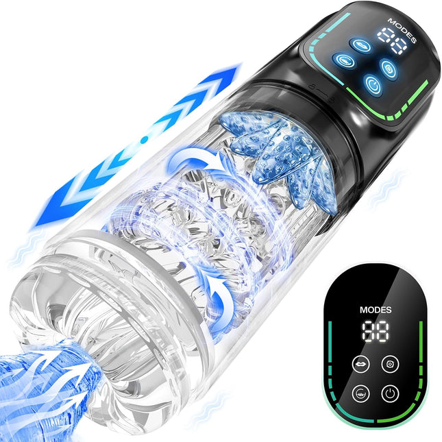 Electric Masturbator for Men — 7 Telescopic, Rotating & Suction Modes