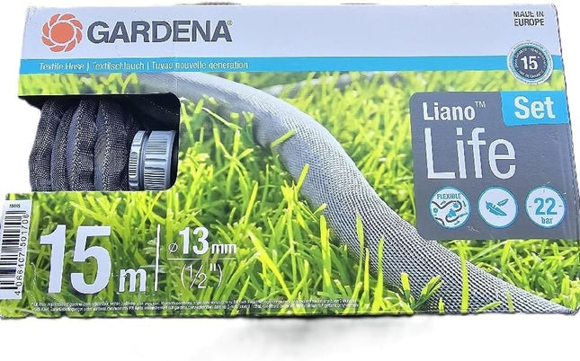 Gardena Liano Life Textile Garden Hose 15m 18445-20