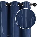 Navy Blue/Line Foil / 84.0L x 52.0W inches