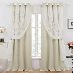 Double Layer Blackout & Sheer Curtains