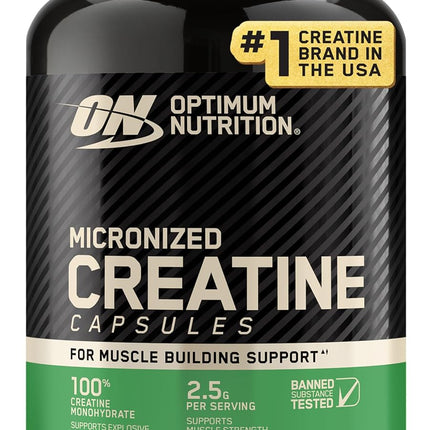 Optimum Nutrition Micronized Creatine Monohydrate Capsules, 100 Ct