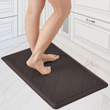 Cushioned Anti-Fatigue Kitchen Mat, 17x28 Inch, Grey