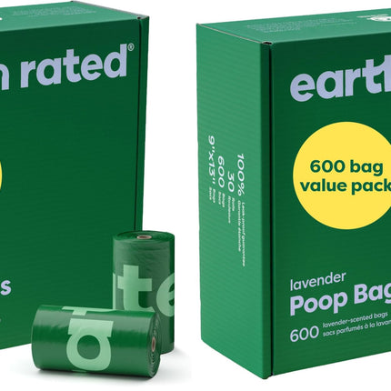 Earth Rated Dog Poop Bags on Refill Rolls, 270 Bags, Lavender