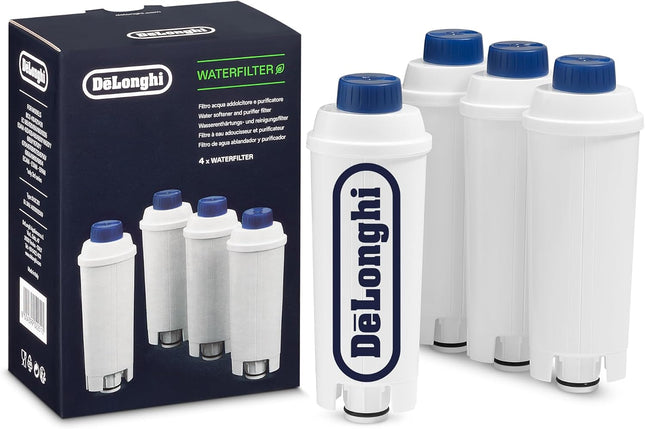 De'Longhi DLSC321 Water Filter Pack of 4 — Anti-Limescale