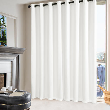 Double Layer Total Blackout Curtain, 1 Panel, White
